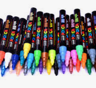 posca PC - 5M MEDIUM bullet tip acrylic paint marker, assorted colors – A  Paper Hat